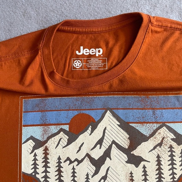 Jeep Wrangler Men’s T-shirt Orange Size Small Short Sleeve - Picture 2 of 6